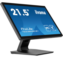 Slika izdelka: Monitor touch Iiyama 54,6 cm (21,5") T2238MSC-B1 1920x1080 POS IPS 5ms HDMI DisplayPort 2xUSB3.2 Touch Zvočniki  7H ProLite 10 točkovni kapacitivni