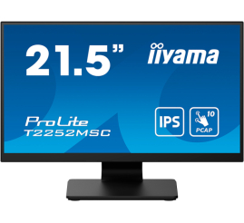 Slika izdelka: Monitor touch Iiyama 54,6 cm (21,5) T2252MSC-B2AG 1920x1080 POS IPS 5ms HDMI DisplayPort 2xUSB3.2 Zvočniki  7H ProLite interaktivni monitor