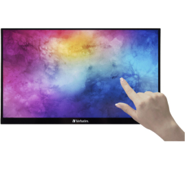 Slika izdelka: Prenosni monitor Touch Verbatim 35,6 cm (14,0") PMT-14 1920x1080  IPS 6ms HDMI 2xUSB-C USB2.0 Zvočniki  FreeSync HDR 10 točkovni kapacitivni G+G