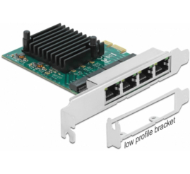 Slika izdelka: Mrežna kartica PCIe 4xRJ45 Gigabit Delock RTL8111 (89025)