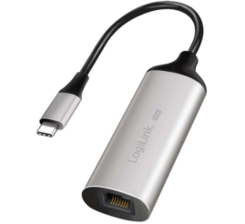 Slika izdelka: Mrežni adapter USB-C => LAN RJ45 10/100/1000/2500/5000 USB 3.2 0,15cm aluminium LogiLink (UA0456)
