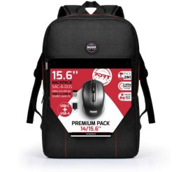 Slika izdelka: Nahrbtnik za notesnik 39,6 cm (15,6″) Port črn (501901) +miška