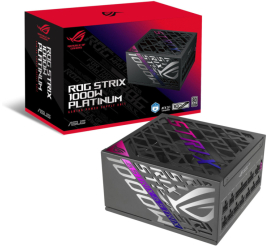 Slika izdelka: Napajalnik - 1000W Asus ROG STRIX 1000 80Plus Platinum 92% ATX 3.1 Modular 120mm črna (90YE00W1-B0NA00)