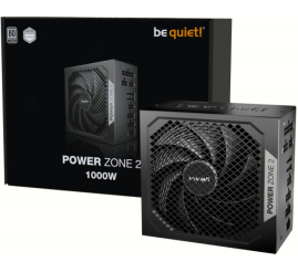 Slika izdelka: Napajalnik - 1000W be quiet! Power Zone 2 1000 80Plus Platinum 94% ATX 3.1 (Gen5) Modular 140mm črna (BP008EU)