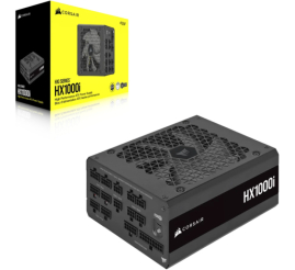 Slika izdelka: Napajalnik - 1000W Corsair HX1000i 80Plus Platinum 92% ATX 3.0 Modular 140mm črna (CP-9020259-EU)