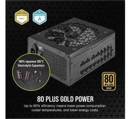 Slika izdelka: Napajalnik - 1200W Corsair RM1200X SHIFT 80Plus Gold - ATX 3.1 Modular 140mm črna (CP-9020254-EU)