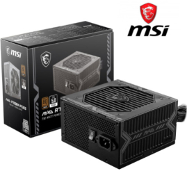 Slika izdelka: Napajalnik - 750W MSI MAG A750BN 80Plus Bronze 80% ATX 3.1 (Gen5) Non modular 120mm črna (306-7ZP2C11-CE0)