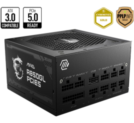 Slika izdelka: Napajalnik - 850W MSI MAG A850GL Gold 80Plus Gold 90% ATX3.0 PCIE-5.0 Ready Modular 120mm črna (306-7ZP8A11-CE0)