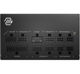 Slika izdelka: Napajalnik - 850W MSI MAG A850GL Gold 80Plus Gold 90% ATX3.0 PCIE-5.0 Ready Modular 120mm črna (306-7ZP8A11-CE0)