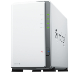 Slika izdelka: NAS ohišje Synology DS223J All-In-One server 2x 3.5" SATA HDD/SSD za mala in sr. Podjetja CPU 4-core 1.7 GHz 1GB DDR4 non-ECC 1xRJ-45 1GbE LAN 2xUSB3.2Gen1