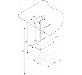 Slika izdelka: Nosilec PC za montažo pod mizo Secomp siv (17.03.1128-2)