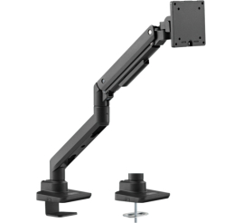 Slika izdelka: Nosilec za LCD monitor 43,2 - 124,50 cm (17"-49") do 20kg s plinsko vzmetjo 360° nagib -20/50° LogiLink aluminij črn (BP0168)
