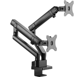 Slika izdelka: Nosilec za LCD monitor 58,4 - 81,28 cm (23"-32") IcyBox dvojni nosilec z montažo na rob mize