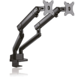 Slika izdelka: Nosilec za LCD monitor 58,4 - 81,28 cm (23"-32") IcyBox dvojni nosilec z montažo na rob mize