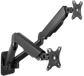 Slika izdelka: Nosilec za LCD monitor dvojni 43,2 - 82 cm (17"-32") do 18kg skupaj LogiLink (BP046)