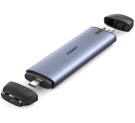 Slika izdelka: Ohišje za SSD disk M.2 => USB-C ali USB-A PCIe NVMe Ugreen CM353 5Gbps sivo (70532)