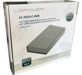 Slika izdelka: Ohišje za trdi disk 3,5 USB 3.2 Gen 2x1 LC Power LC-35U3-C-HUB
