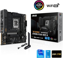 Slika izdelka: Osnovna plošča 1700 Asus TUF Gaming B760M-Plus WIFI II microATX 1xHDMI 2.1 1xDisplayPort 1.4