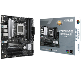 Slika izdelka: Osnovna plošča AM5 Asus PRIME B650M-A II microATX 1xVGA 1xHDMI 1xDisplayPort