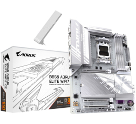 Slika izdelka: Osnovna plošča AM5 GigaByte B850 Aorus Elite WiFi 7 ICE ATX 1xHDMI 1.4 1xDisplayPort 1.4
