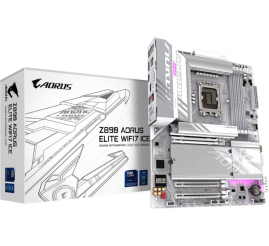Slika izdelka: Osnovna plošča LGA1851 GigaByte Z890 Aorus Elite WIFI7 ICE ATX 1xDisplayPort
