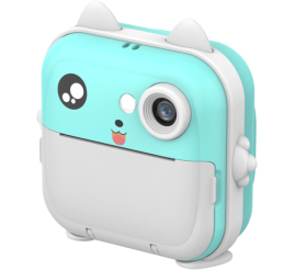 Slika izdelka: Otroški 2v1 fotoaparat s termalnim tiskalnikom Wozinsky WDT-02 moder