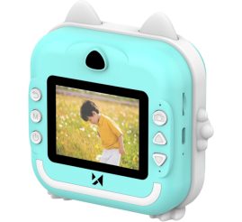 Slika izdelka: Otroški 2v1 fotoaparat s termalnim tiskalnikom Wozinsky WDT-02 moder