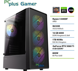 Slika izdelka: PCPLUS Gamer Ryzen 5 8400F 16GB 1TB RTX 5060Ti 8GB gaming namizni računalnik