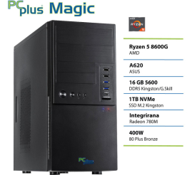 Slika izdelka: PCPLUS Magic Ryzen 5 8600G 16GB 1TB namizni računalnik