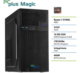 Slika izdelka: PCPLUS Magic Ryzen 7 5700G 16GB 1TB SSD namizni računalnik