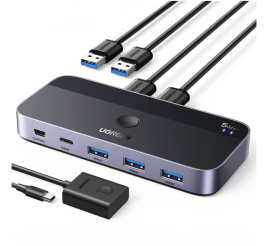 Slika izdelka: Podatkovni preklopnik: USB stikalo 3.0 UGREEN CM662 1x USB-C 3x USB-A (15705)
