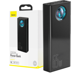 Slika izdelka: Prenosna baterija Baseus Ambilight 30.000mAh 65W 4xUSB-A 1xUSB-C črna (PPLG000101)