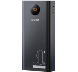 Slika izdelka: Prenosna baterija Romoss PEA30 30.000 mAh 30W 2x USB-A 1x USB-C črna (PEA30-192-2133H)