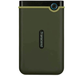 Slika izdelka: Prenosni disk 6,4cm (2,5") 2TB USB 3.2 Gen1 TRANSCEND EXT 25M3G vojaško zelen (TS2TSJ25M3G)  -odporen na udarce, vodo, prah