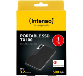 Slika izdelka: Prenosni SSD 1TB Intenso TX100 USB 3.2 - črn
