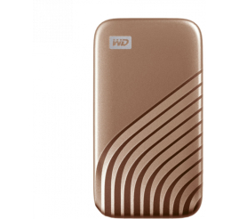 Slika izdelka: Prenosni SSD 2TB WD Passport 1500/1000MB/s, zlat (WDBAGF0020BGD-WESN) 