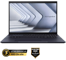 Slika izdelka: Prenosnik Asus 40,64 cm (16,0") ExpertBook B5 2560x1600 IPS 500nit 120Hz Core 5-120U/16GB/SSD1TB/BL/FP/ALU-Mg/Intel Graphics/Win11Pro (90NX07A1-M00LW0)
