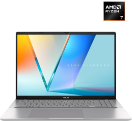 Slika izdelka: Prenosnik Asus 40,64 cm (16,0") Vivobook S 16 1920x1200 IPS 300nit Ryzen 7 260/16GB/SSD1TB/BL/Windows Hello/AMD Radeon/Win11Home (90NB16F2-M004D0)