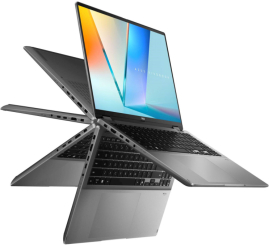 Slika izdelka: Prenosnik Asus 40,64 cm (16,0") Vivobook 16 2880x1800 OLED na dotik 400nit 120Hz Ultra 7-258V/32GB/SSD1TB/BL/Windows Hello/Flip/Intel Arc/Win11Home (90NB1511-M003E0)