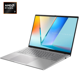 Slika izdelka: Prenosnik Asus 40,64 cm (16,0") Vivobook S 16 1920x1200 IPS 300nit Ryzen 7 260/16GB/SSD1TB/BL/Windows Hello/AMD Radeon/Win11Home (90NB16F2-M004D0)