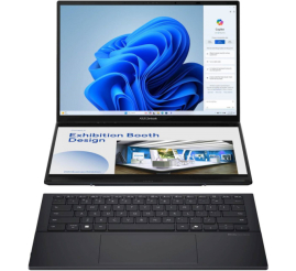 Slika izdelka: Prenosnik Intel 2x 35,5 cm (14,0") Zenbook Duo 1920x1200 OLED na dotik 400nit 120Hz Ultra 9-285H/32GB/SSD1TB/BL/ALU/Intel Arc/Win11Pro (90NB14X1-M00790)