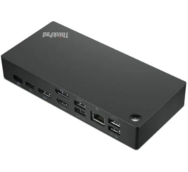 Slika izdelka: Priklopna postaja RNW USB-C =>Lenovo ThinkPad Universal 2xDisplayPort DisplayPort HDMI 3xUSB3.2 2xUSB2.0 USB-C 90W 1xLAN Stikalo za vklop (40AY0090EU)