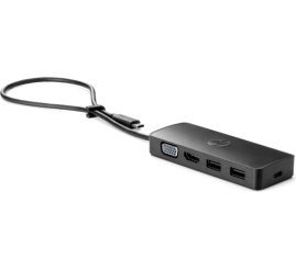 Slika izdelka: Priklopna postaja USB-C => HP Travel Hub G2 2xUSB 3.2 1x USB-C VGA HDMI