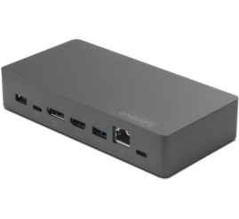 Slika izdelka: Priklopna postaja USB-C => Lenovo Thunderbolt 3 Essential DisplayPort HDMI 2xUSB3.0 USB-C 65W 1xLAN 1x3,5mm (40AV0135EU)