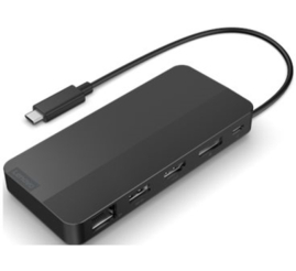 Slika izdelka: Priklopna postaja USB-C => Lenovo Travel Dock 1xDisplayPort 1xHDMI USB 2xUSB-C 100W RJ45 3840x2160 (40B90000WW)