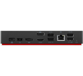 Slika izdelka: Priklopna postaja USB-C => Lenovo Universal Smart Dock 135W 2xDisplayPort HDMI 2.1 3xUSB3.1 USB-C RJ45 - (40B20135EU)
