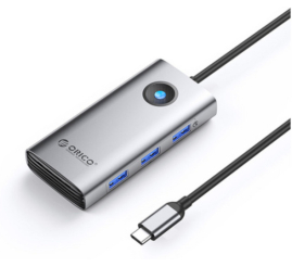 Slika izdelka: Priklopna postaja USB-C => Orico PW11-6P 1xHDMI 4K@30Hz 3xUSB3.0 1xUSB-C PD100W (PW11-6P-GY-EP)