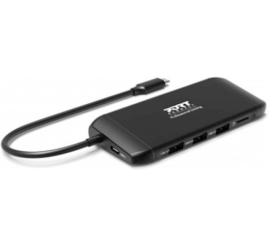 Slika izdelka: Priklopna postaja USB-C => Port HDMI VGA 3xUSB3.0 USB-C 100W RJ45 Čitalec kartic (901913)