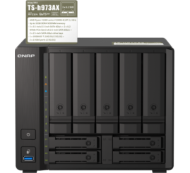 Slika izdelka: QNAP NAS strežnik za 9 diskov, 8GB ram, 1x 10Gb, 2x 2.5Gb mreža