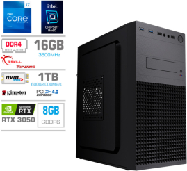 Slika izdelka: Računalnik MEGA MT S4 i7-13700F/RTX3050-8GB/16GB/1TB-4.0/450W/Brez OS